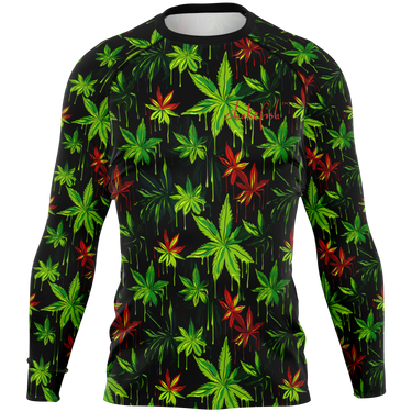 Chokefish™ Long Sleeve Rashguard Cannabis Men's Shirt-002